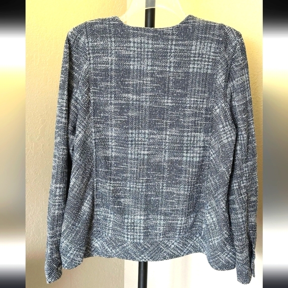 [Liverpool Los Angeles] Blue Boxy Blazer with Mandarin Collar - Picture 2 of 11